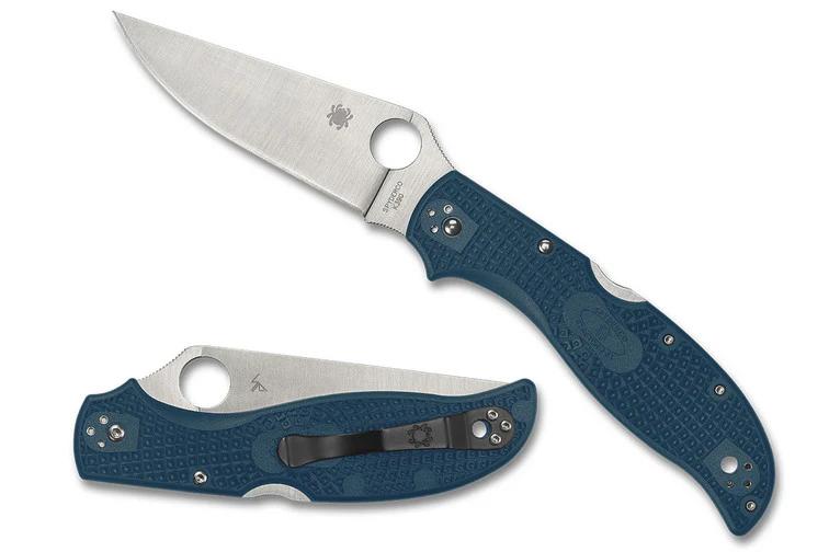 Spyderco C258FPK390 Stretch 2 XL Lock Back Knife With K390 Blade and Blue FRN Handles