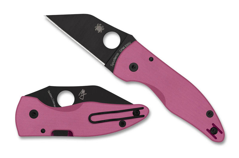 Spyderco C264GPNBKP MicroJimbo Pink G-10 Black Blade SPRINT