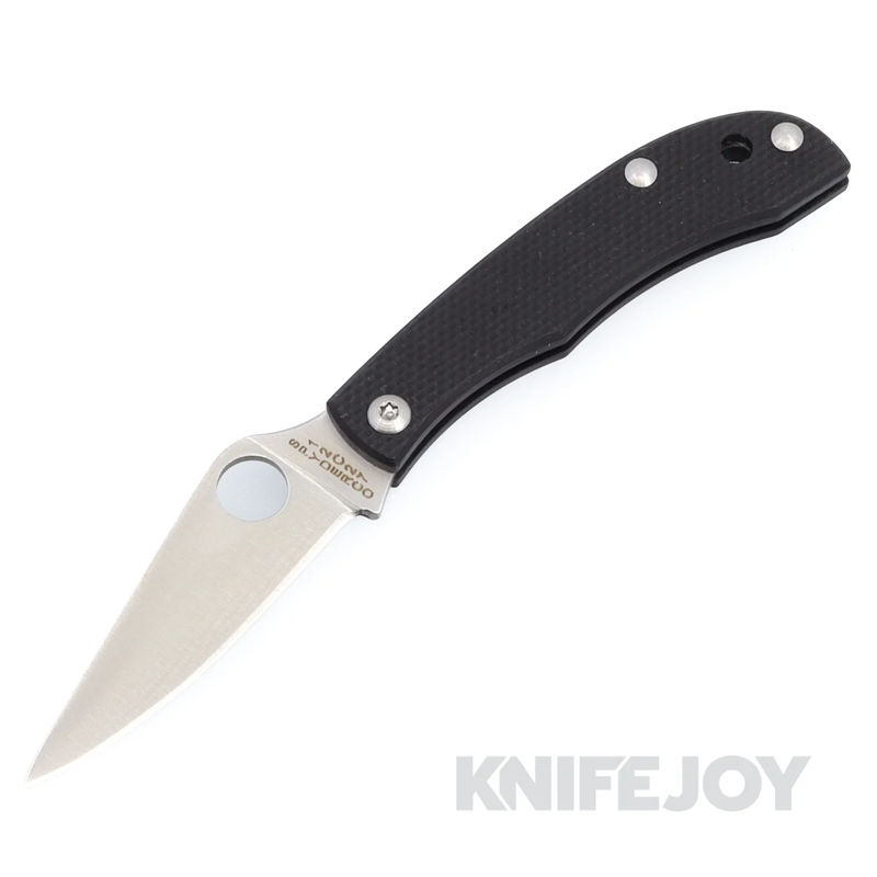 Spyderco C137GBKP Honeybee Black G10 Handle with PlainEdge Blade