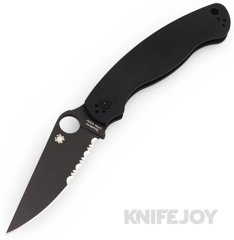 Spyderco C36GPSBK2 MILITARY™ 2 Knife Combination Edge Satin Blade with Black G10 Handles