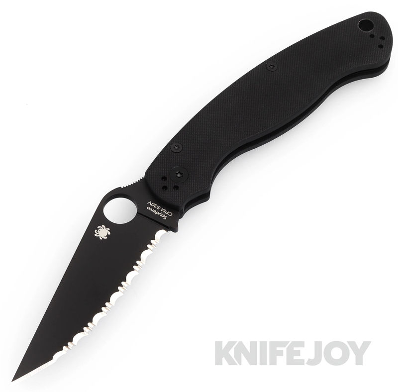 Spyderco C36GSBK2 MILITARY™ 2 Compression Lock Folder Black DLC CPM-S30V SpyderEdge Blade with Black G10 Handles