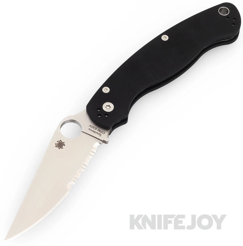 Spyderco C36GPS2 MILITARY™ 2 Knife Combination Edge Satin Blade with Black G10 Handles