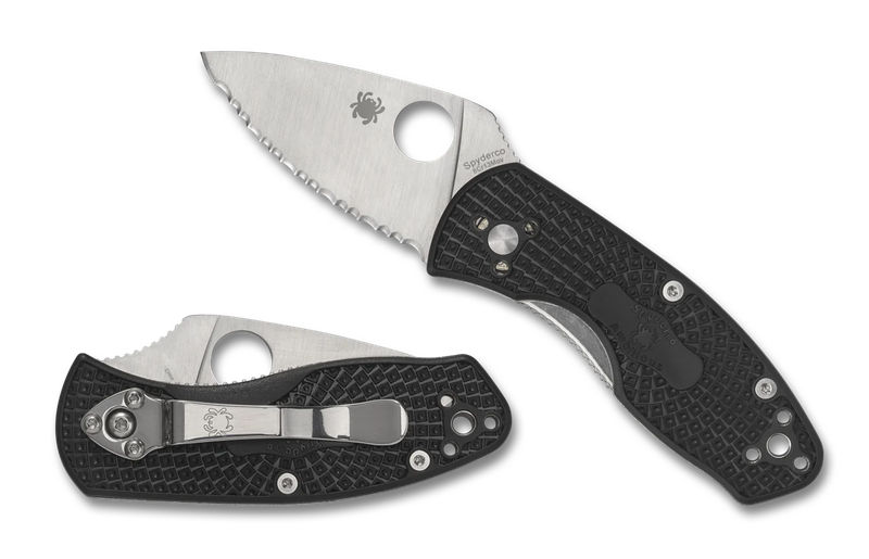 Spyderco C148SBK Ambitious Lightweight SpyderEdge Blade with Black FRN Scales
