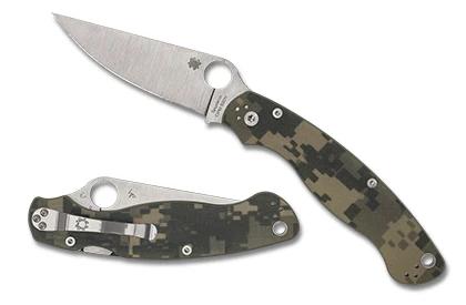 Spyderco C36GPCMO2 MILITARY™ 2 Compression Lock Folder Satin CPM-S30V Plain Edge Blade with Camo G10 Handles