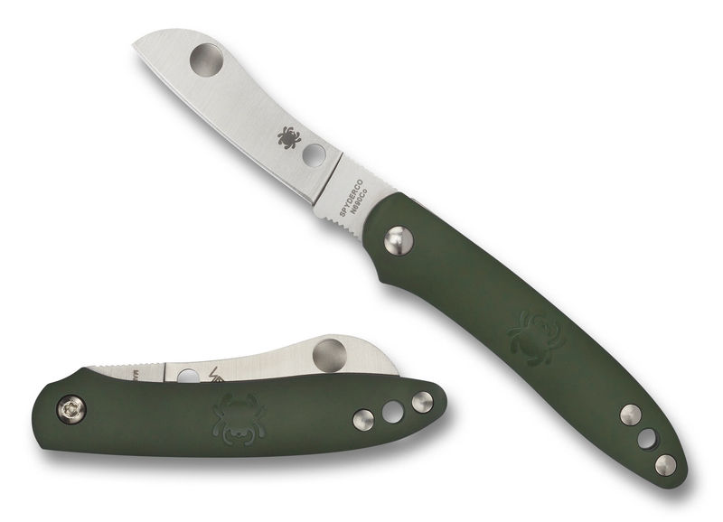 Spyderco C189PGR Roadie Slip Joint Knife Olive Green FRN (2.1" Satin)