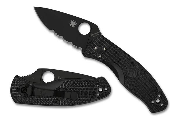 Spyderco C136PSBBK Persistence Lightweight Folding Knife Black Combo Blade