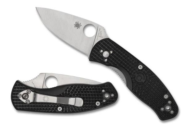 Spyderco C136PSBK Persistence Lightweight Folding Knife Plain Combo Blade