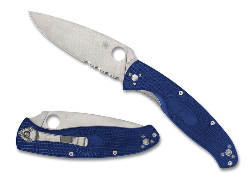 Spyderco C142PSBL Resilience Lightweight Blue FRN Handles, CPM-S35VN Blade