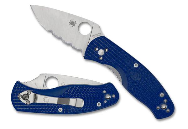 Spyderco C136PSBL Persistence Lightweight Folder ComboEdge Blade with Blue FRN Scales (2.75" Satin)
