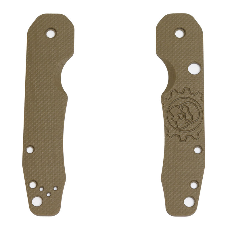 Smock Knives OD Green G10 Scales with Snake Pattern/Logo for Spyderco Smock (Knife Not Included)