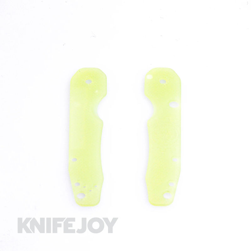 Smock Knives Jade Green G10 Scales with Snake Pattern/Logo for Spyderco Smock (Knife Not Included)