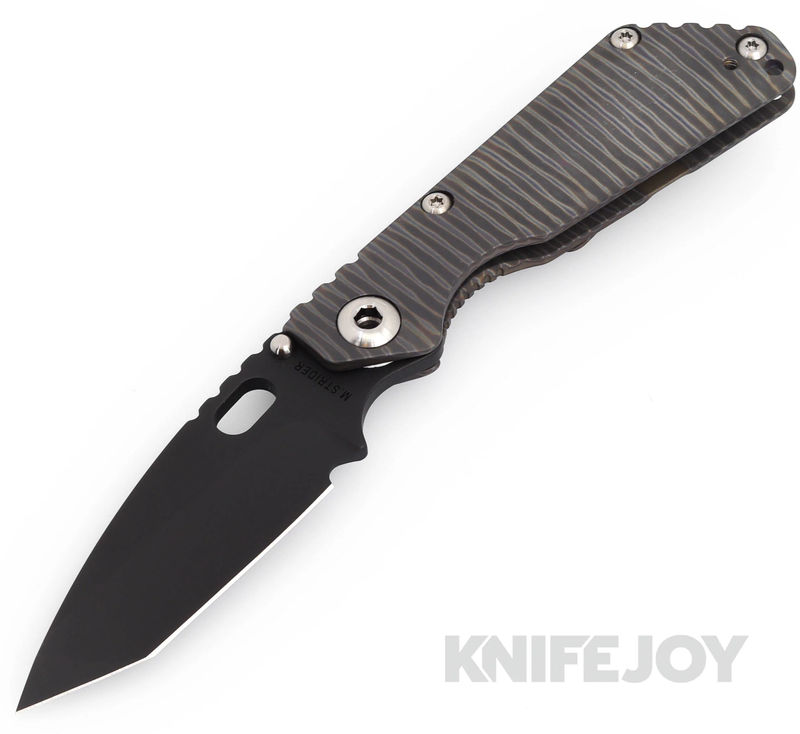 Mick Strider Knives  SnG Black Tanto Blade with CC Strider Flamed Titanium Handles