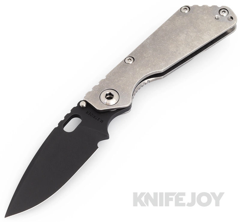 Mick Strider Knives SnG CC Black Blade with Stonewash Titanium Handles