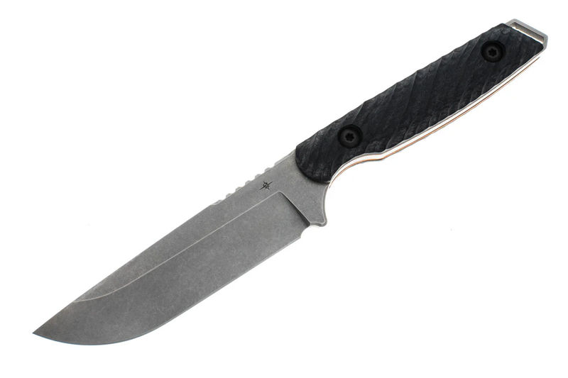 Toor Knives Field 2.0 Fixed Blade/ Stonewash Drop Point Blade with Fluted Black Walnut Handles(Dealer Exclusive)