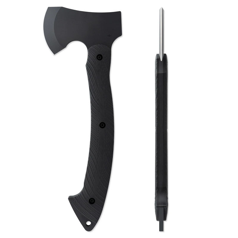 Toor Knives Camp Axe Black Cerakote Blade with Shadow Black Textured G10 Handles
