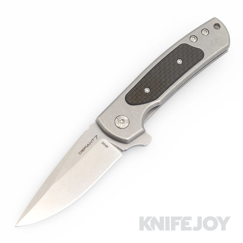 Les George Defiant 7 Servo Carbon Fiber Insert Flipper Knife