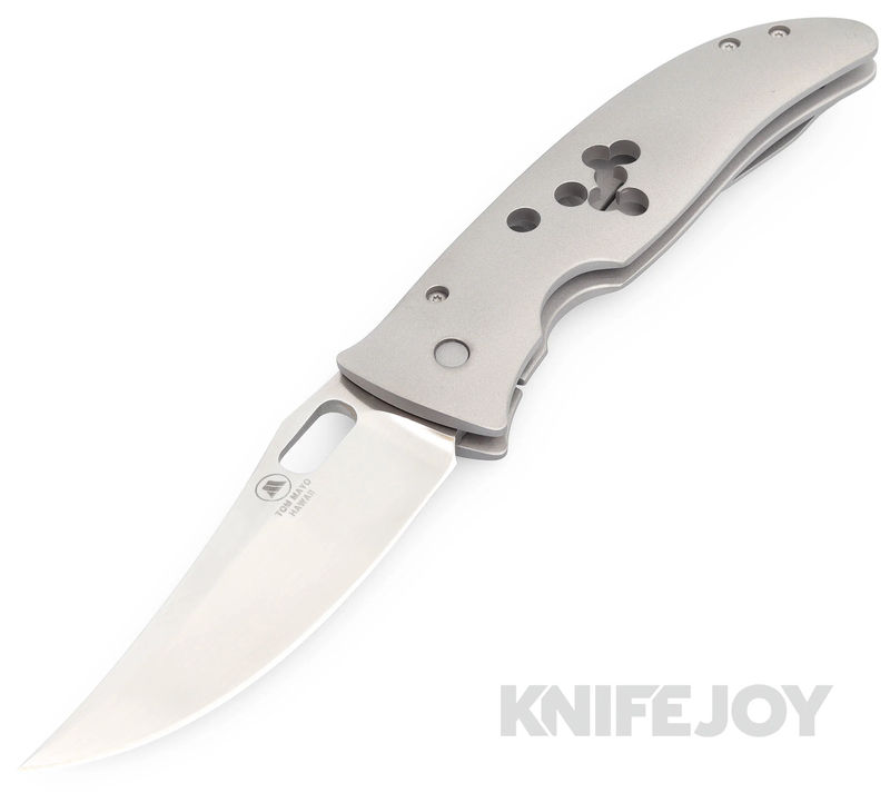 Tom Mayo Custom Knives Persian Folder CPM 154 Blade with Titanium Handles and Hardware