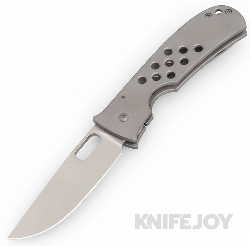 Tom Mayo Custom Knives Covert Folder 6K Stellite Drop Point Blade with Titanium Handles and Hardware