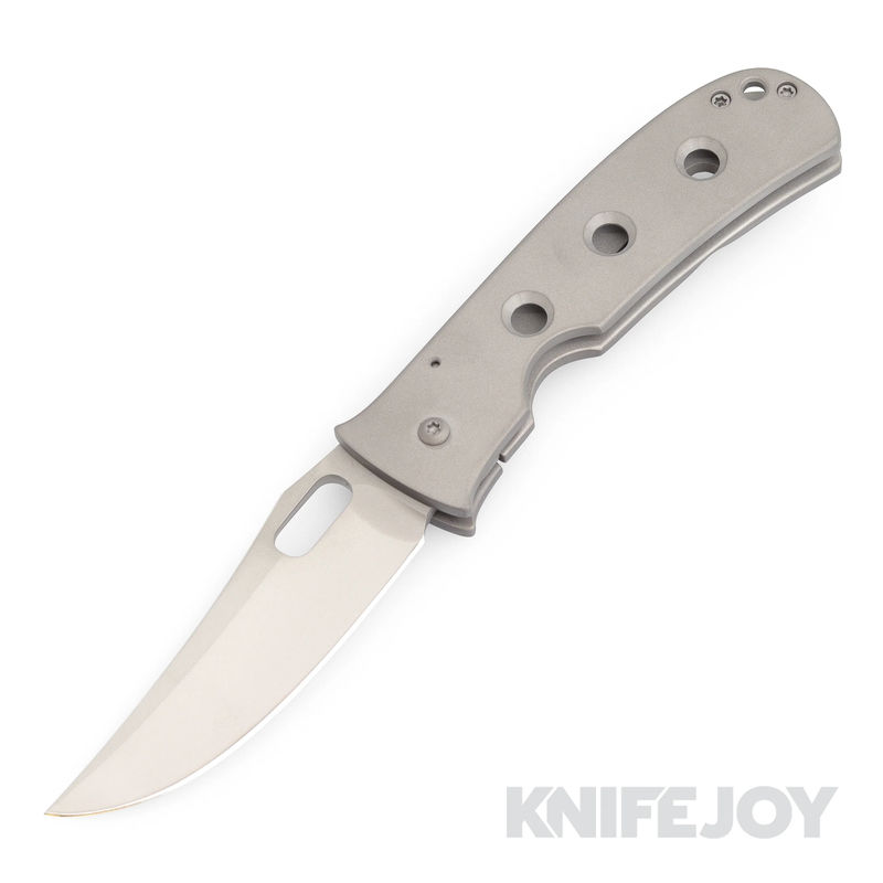 Tom Mayo Custom Knives Medium Covert Folder 6K Stellite Blade with All Titanium Handles and Hardware