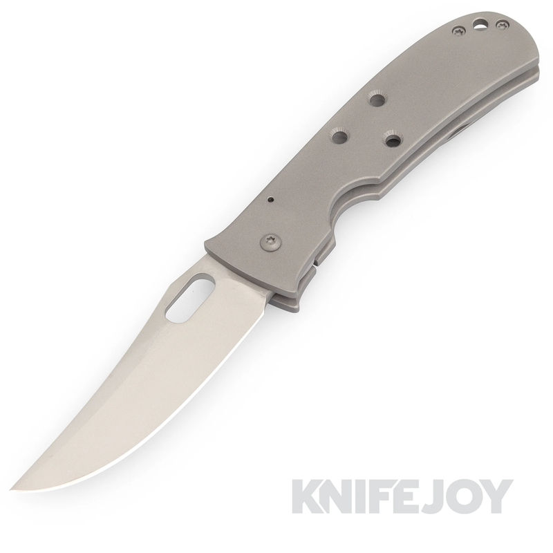 Tom Mayo Custom Knives Medium Covert Folder 6K Stellite Blade with All Titanium Handles and Hardware