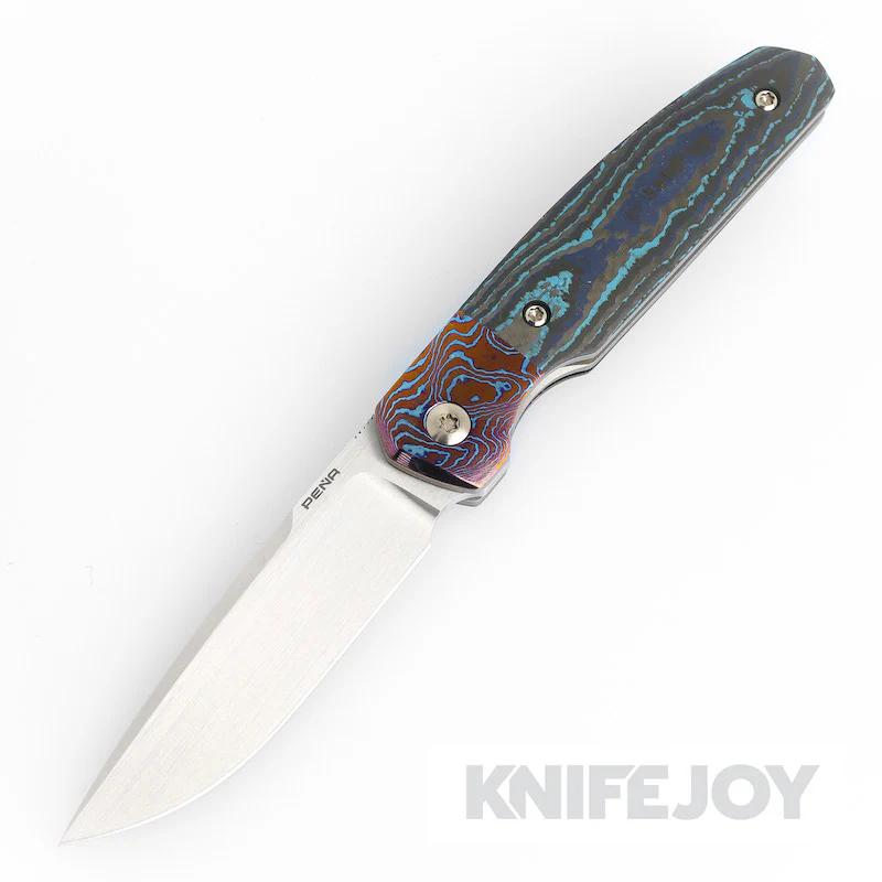 Enrique Pena Custom Front Flipper Caballero Fat Carbon Handles and Mokuti Clip/ Bolsters