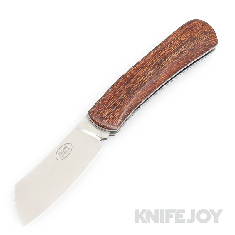 Tinus Stone STONE177 Cleaver Slipjoint Plain Blade with Camel Thorn Handles/ White Liners