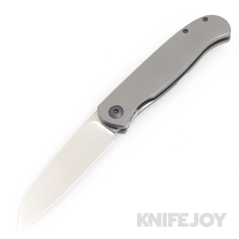 Trevor Burger Custom Knives TBC-ATLAS36 Atlas SFL Wharncliffe Satin Blade with Smooth Titanium Handles/ PVD Hardware