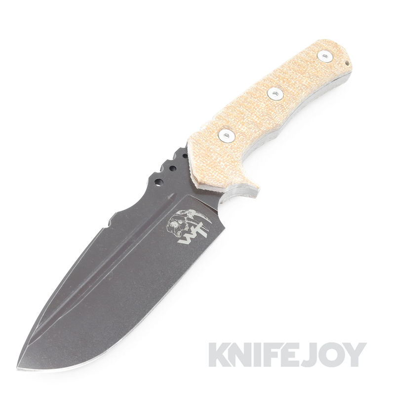 Wander Tactical WTK09RG Uro Tac Brown Sculpted Micarta Handle with D2 Steel Fixed Blade Knife