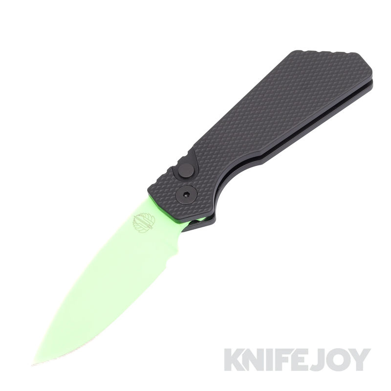 Pro-tech Knives Pro-Strider PT+USN Special Auto Green Cerakote Magnacut Blade with Black Textured Aluminum Handles