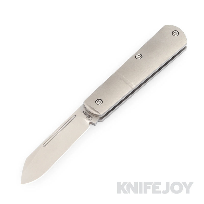 Nick Swan Knives Custom Barlow SlipJoint AEB-L Blade with Titanium Handles