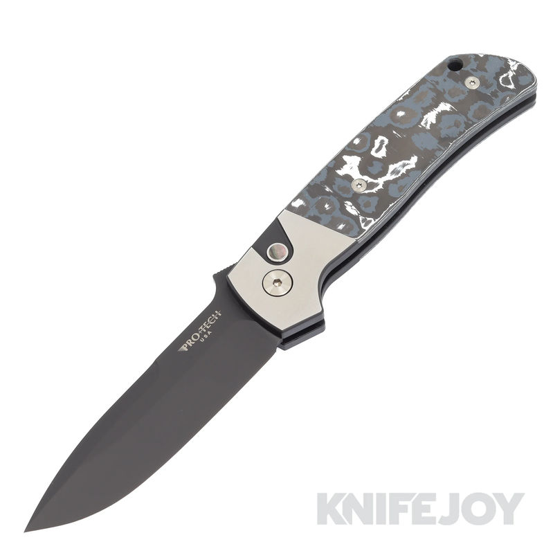 Pro-tech Knives ATCF USN Special Custom .012 Terzuola Design DLC Magnacut Blade with 2-Tone DLC Steel Frame/ Satin Frame and Hardware / MOP Button