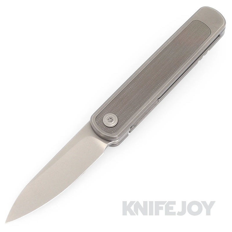 Richard Rogers Knives Custom Pup Front Flipper CTS-XHP Blade with Zirc Serpentine Inlays Handles