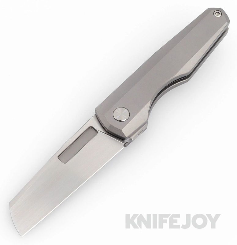 Vero Engineering Neuron Gen2 Non Flipper Hand Polished Satin Blade with Stonewash Titanium Handles