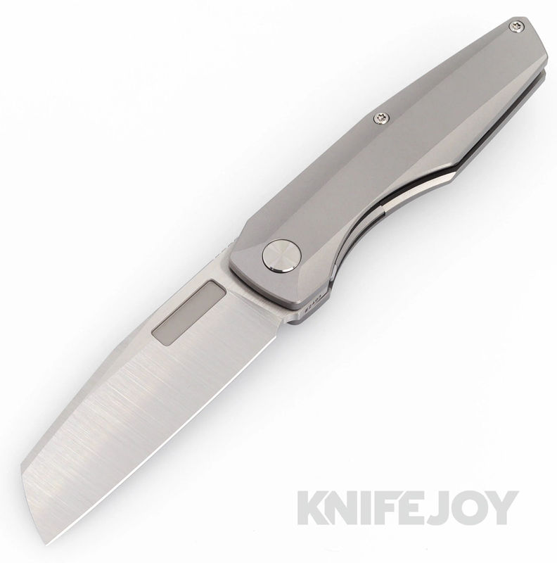 Vero Engineering Axon Liner Lock Gen4 Belt Satin Blade with Stonewash Titanium Handles