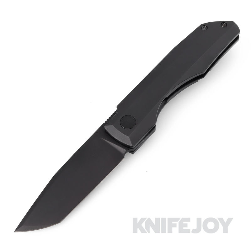 Vero Engineering Impulse Mini DLC Tanto Blade Frame Lock Flipper with DLC Titanium Handles