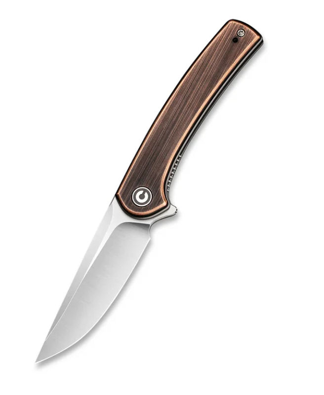 We Knife  - CIVIVI MINI Asticus Liner Lock Knife Black Hand Rubbed Copper Handle