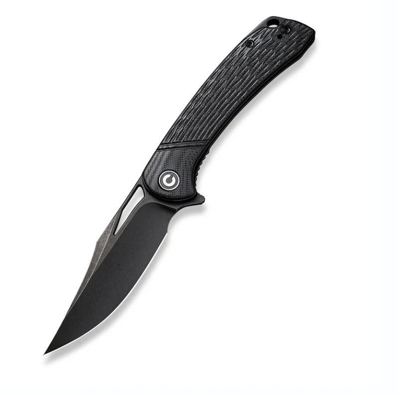 We Knife -CIVIVI Dogma Liner Lock Knife Black G10 with Black Stonewashed D2 Blade
