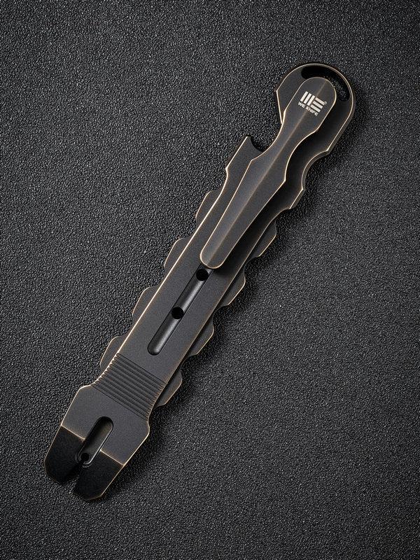 We Knife A-08A Gesila Titanium Prybar Tool with Anitque Bronze Finish