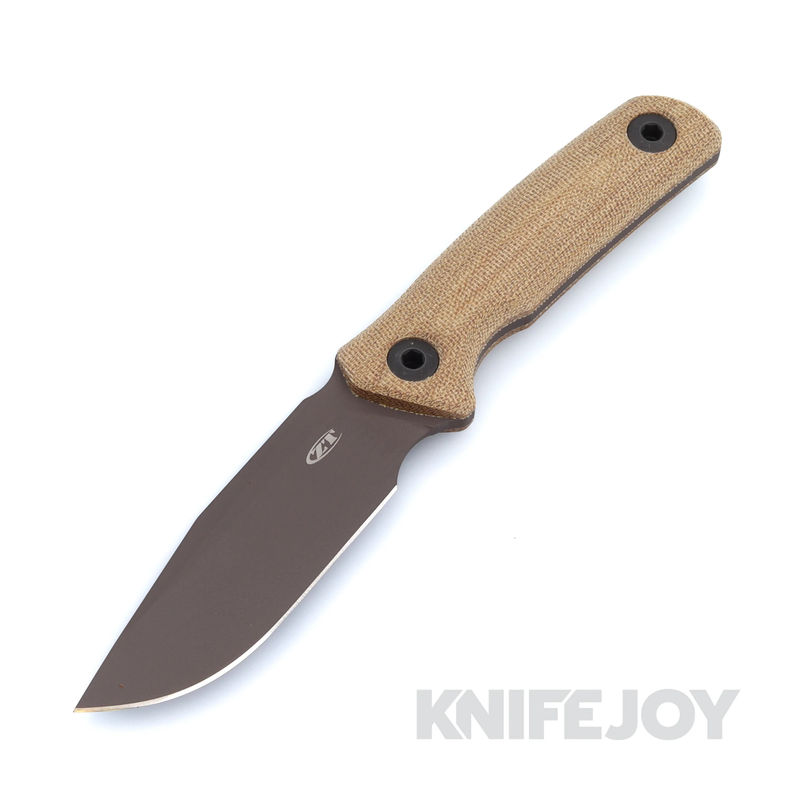 Zero Tolerance Knives ZT 0004 Fixed Blade CRU-WEAR Black Cerakote Finish with Natural Micarta Handles