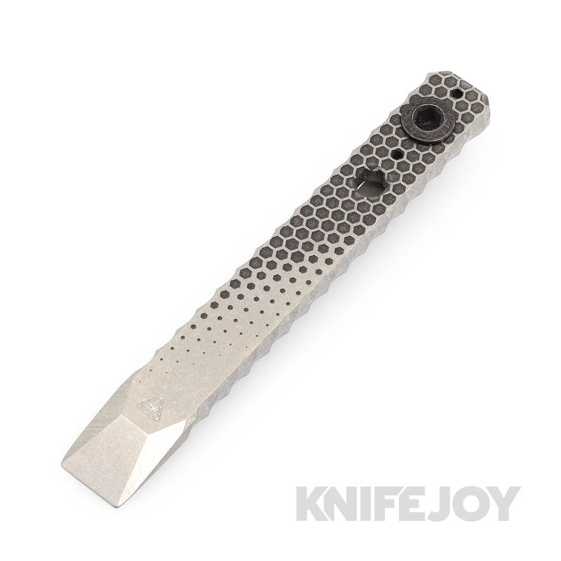 Zach Wood Custom Tools 5" Ti Clip-It Anso Special Pocket Pry Bar Honey Comb