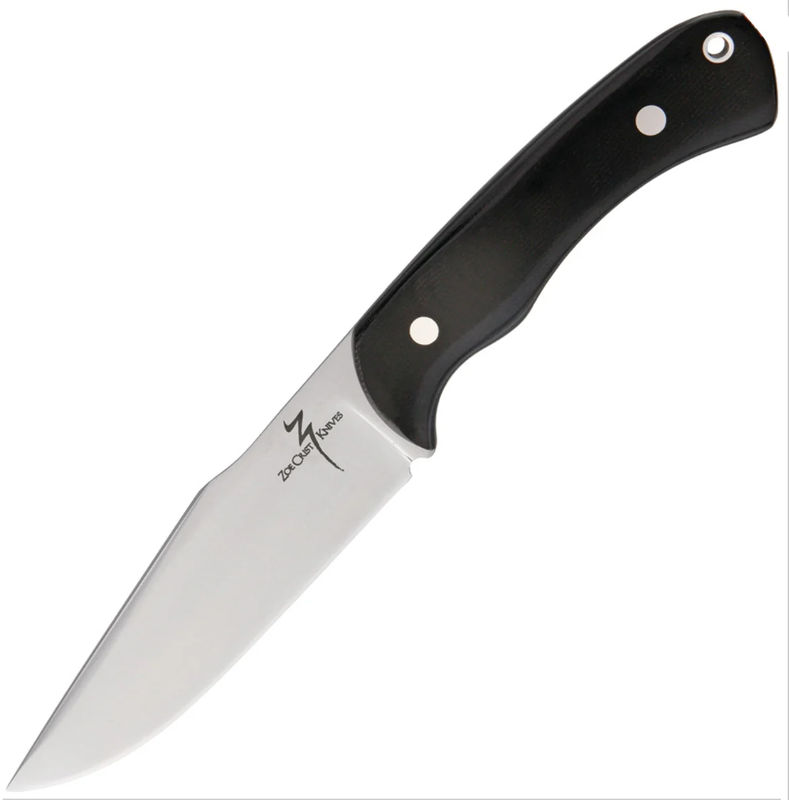 Zoe Crist Knives ZK15MBC Santa Fe Black Canvas Micarta Fixed Blade Knife