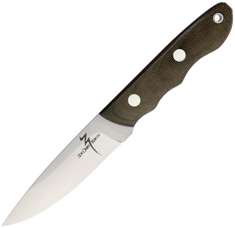 Zoe Crist Knives ZK20BPMGC Backspacer Green Canvas Micarta Fixed Blade Knife