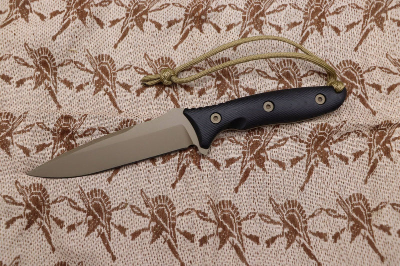 Spartan Blades Moros Fighter Combat Utility Knife w/ Kydex - Blade/Handle/Sheath Color:FDE Blade & Black Handle w/ Tan Kydex