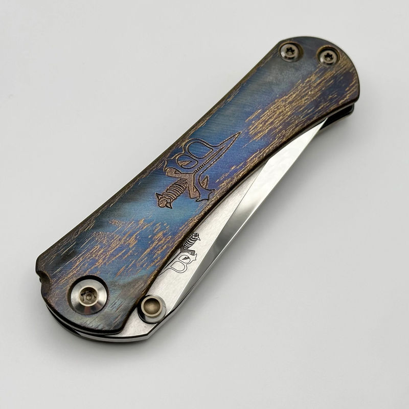 Marfione Custom Knives & Borka Blades SBTF Mirror M390 & Joint Logo Cosmic Scales - Variation:Small Logo