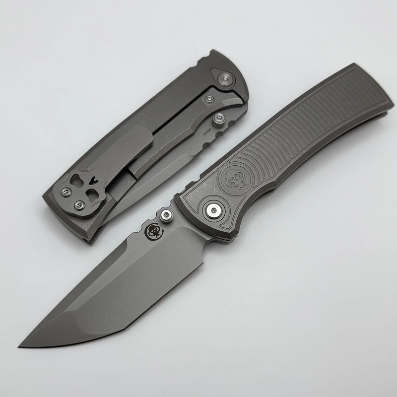 Chaves Knives Redencion 229 Radiation Titanium Integral & Stonewash M390 Tanto