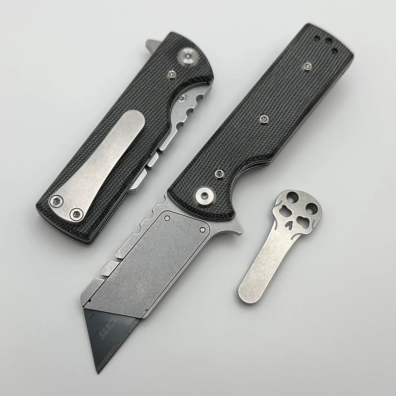 Chaves CHUB Flipper w/ Black Micarta & Utility Blade - Blue Label