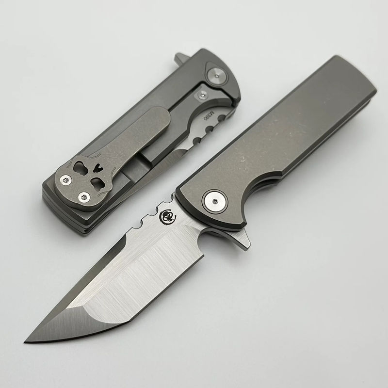 Chaves Knives T.A.K Ambidextrous Knife Tanto M390 & Titanium Integral Gen 2