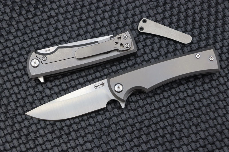 Chaves Knives Street Liberation Drop Point M390 Flipper & Titanium