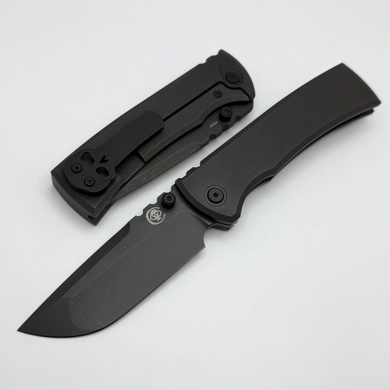 Chaves Knives Redencion 229 Integral w/ Grey PVD Titanium & Grey PVD M390 Drop Point