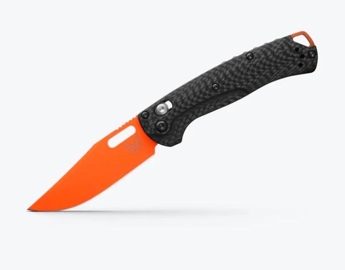 Benchmade Mini Taggedout Carbon Fiber Handles & Orange MagnaCut 15533OR-01